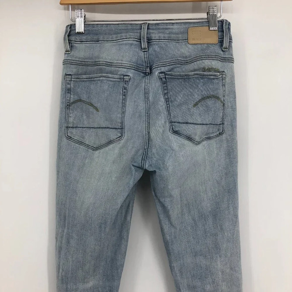 G-Star Raw  3301 High Skinny Jeans in Light Wash aged indigo size 27 waist 32L - Picture 5 of 16
